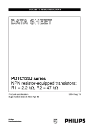 Datasheet PDTA123JE manufacturer Philips
